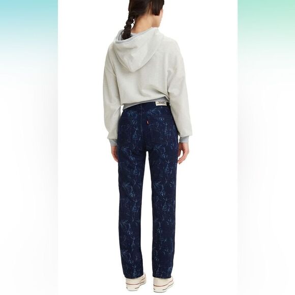 NWT Levi’s 70's Wellthread Blue Jeans High Waist Slim Straight Leg Size 28 - Picture 5 of 15